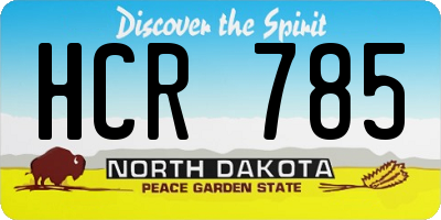 ND license plate HCR785