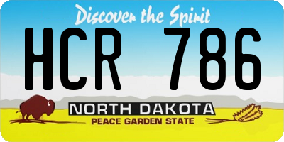 ND license plate HCR786