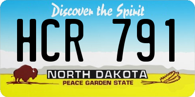 ND license plate HCR791