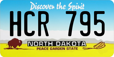 ND license plate HCR795