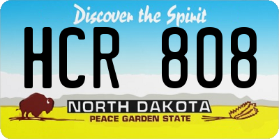 ND license plate HCR808
