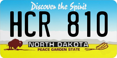 ND license plate HCR810
