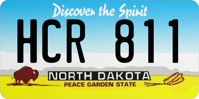 ND license plate HCR811