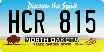 ND license plate HCR815