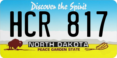 ND license plate HCR817
