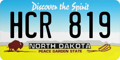 ND license plate HCR819
