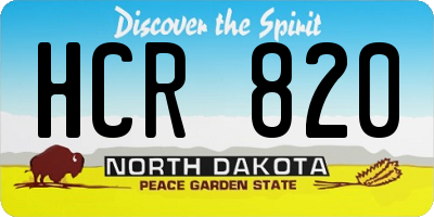 ND license plate HCR820