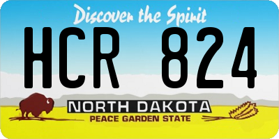 ND license plate HCR824
