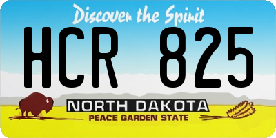 ND license plate HCR825