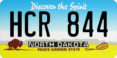 ND license plate HCR844