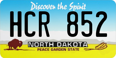 ND license plate HCR852