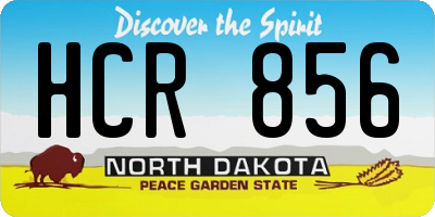 ND license plate HCR856