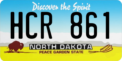 ND license plate HCR861