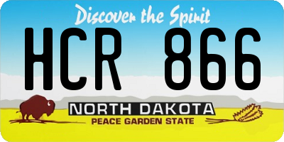 ND license plate HCR866