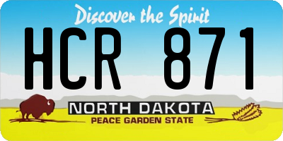 ND license plate HCR871