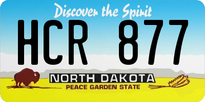 ND license plate HCR877