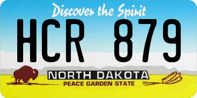 ND license plate HCR879