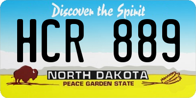 ND license plate HCR889