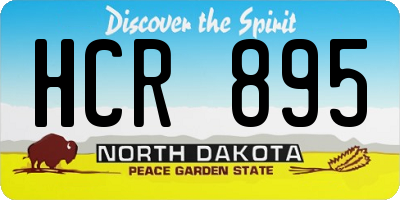 ND license plate HCR895