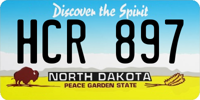 ND license plate HCR897