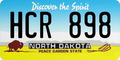 ND license plate HCR898