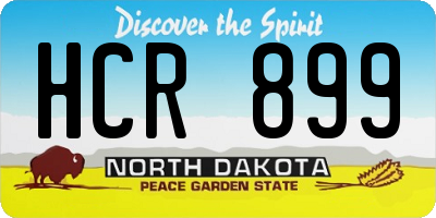 ND license plate HCR899