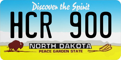ND license plate HCR900