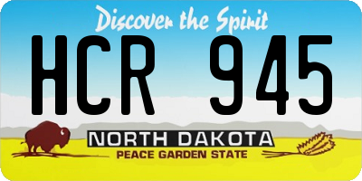 ND license plate HCR945