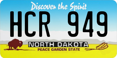 ND license plate HCR949
