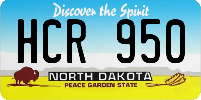 ND license plate HCR950