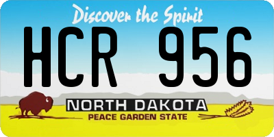 ND license plate HCR956