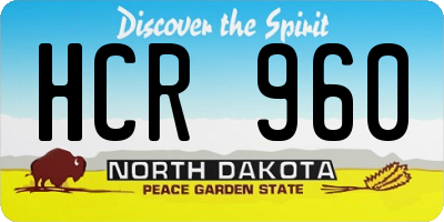 ND license plate HCR960