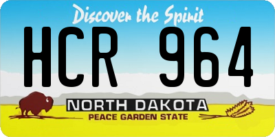 ND license plate HCR964