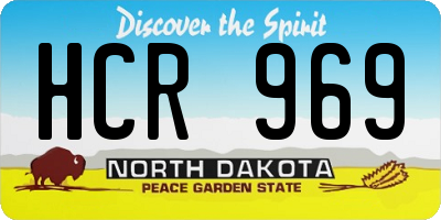 ND license plate HCR969