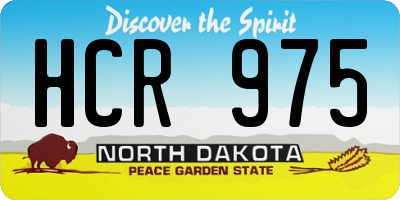 ND license plate HCR975