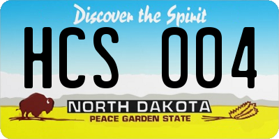 ND license plate HCS004