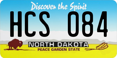 ND license plate HCS084