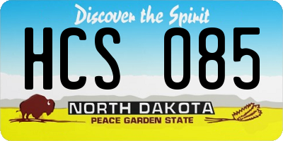 ND license plate HCS085