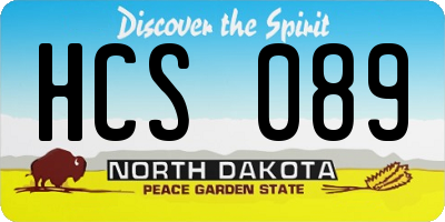 ND license plate HCS089