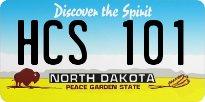 ND license plate HCS101