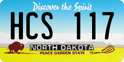 ND license plate HCS117