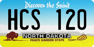ND license plate HCS120