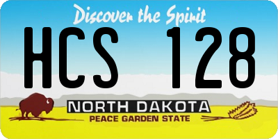 ND license plate HCS128