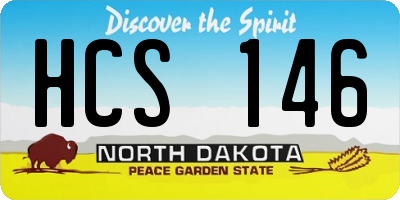 ND license plate HCS146