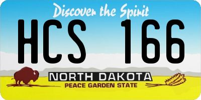 ND license plate HCS166