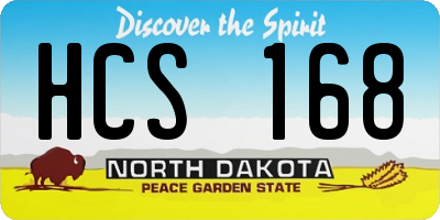 ND license plate HCS168