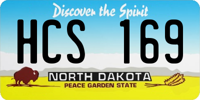 ND license plate HCS169