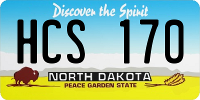 ND license plate HCS170