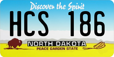 ND license plate HCS186