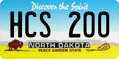 ND license plate HCS200